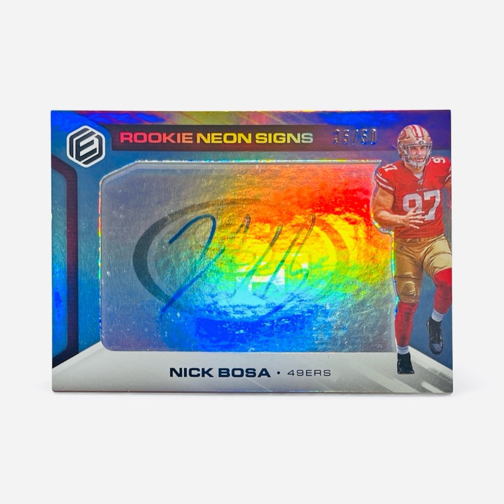 Nick Bosa Rookie SSP 35/50 Elements Football NFL Trading Card 49ers